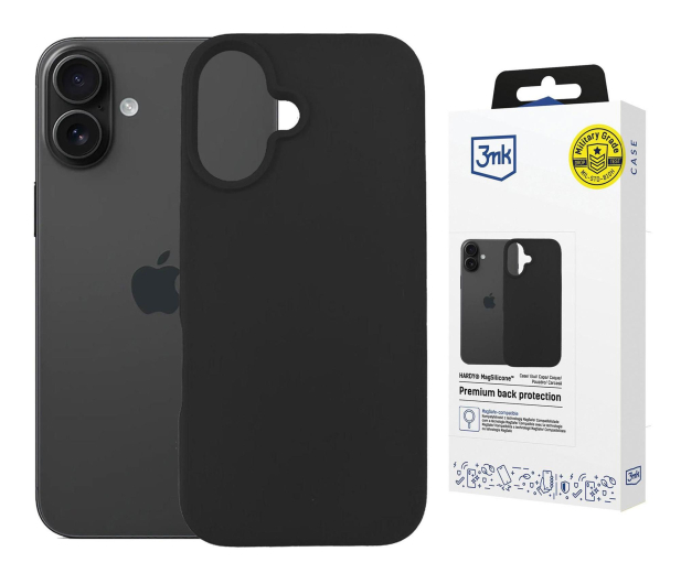 3mk Hardy MagSilicone Graphite do iPhone 16 - 1344448 - zdjęcie